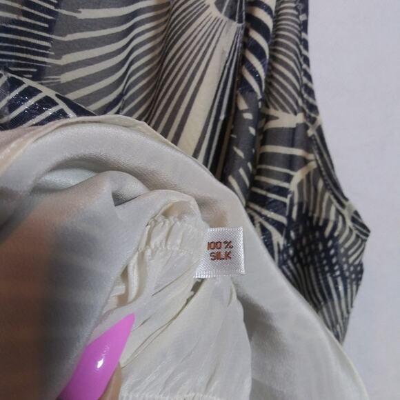 Walter Silk Elegant Floral Print Tank Dress Tropical Vacation Size M - Picture 9 of 9